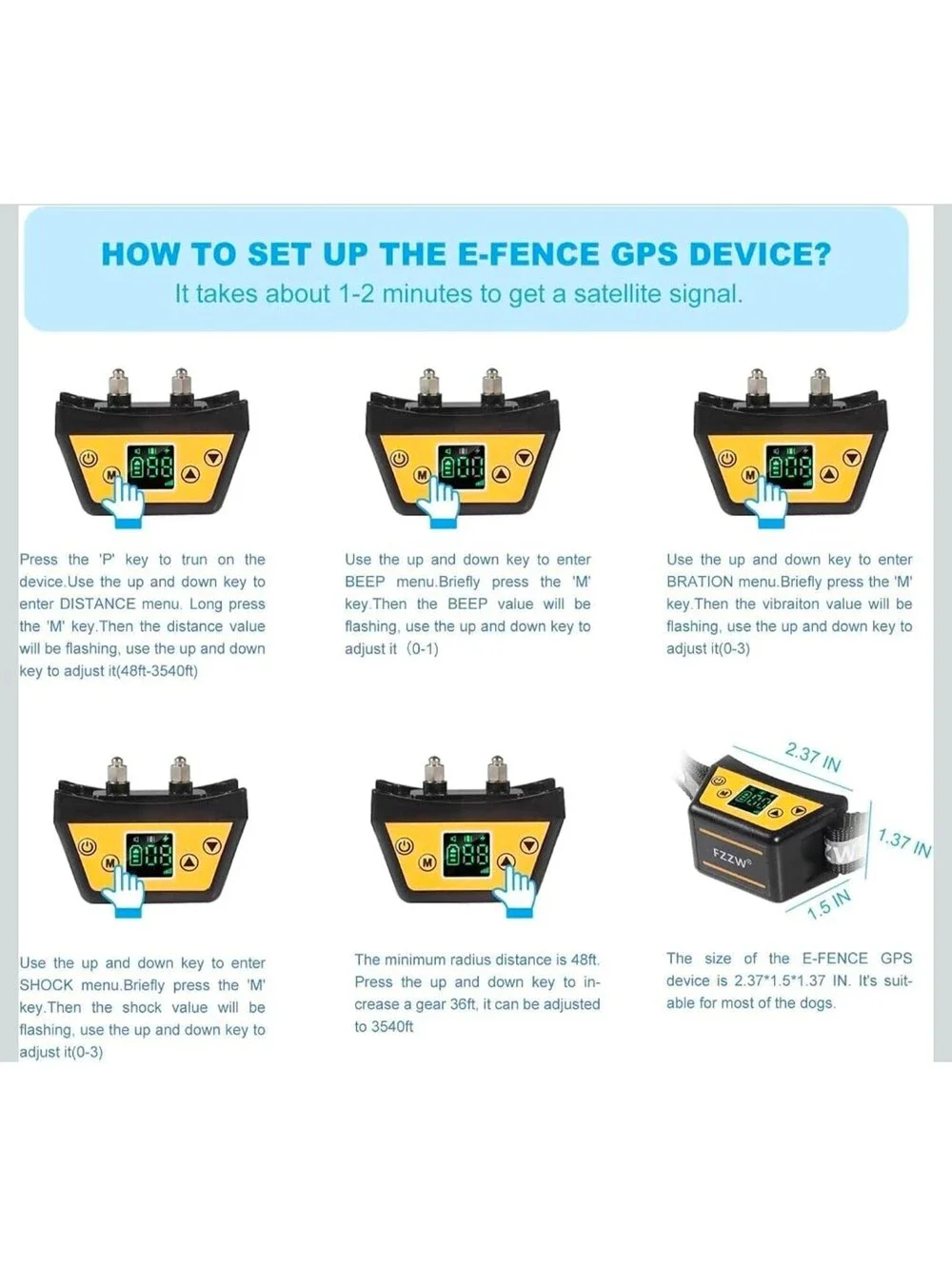 FZZW K-88 GPS Wireless Dog Fence